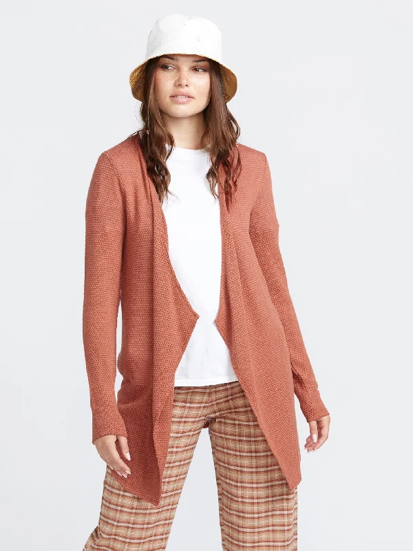 Checkered - cardigan for a preppy style -Go Go Wrap Cardigan - Rosewood