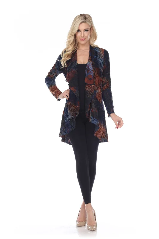 Formal - event cardigan for an elegant presence -Mystical Open Front Cardigan