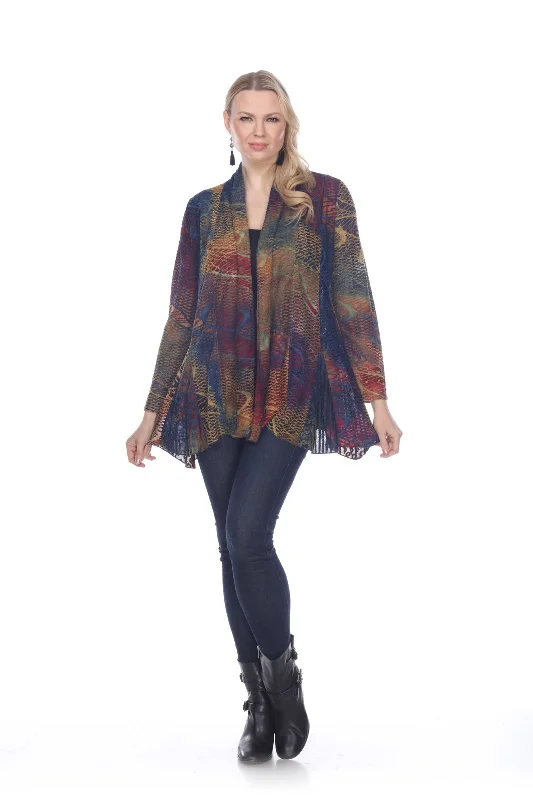 Semi - formal - event cardigan for a refined look -Bohemian Rhapsody Open Front Cardigan