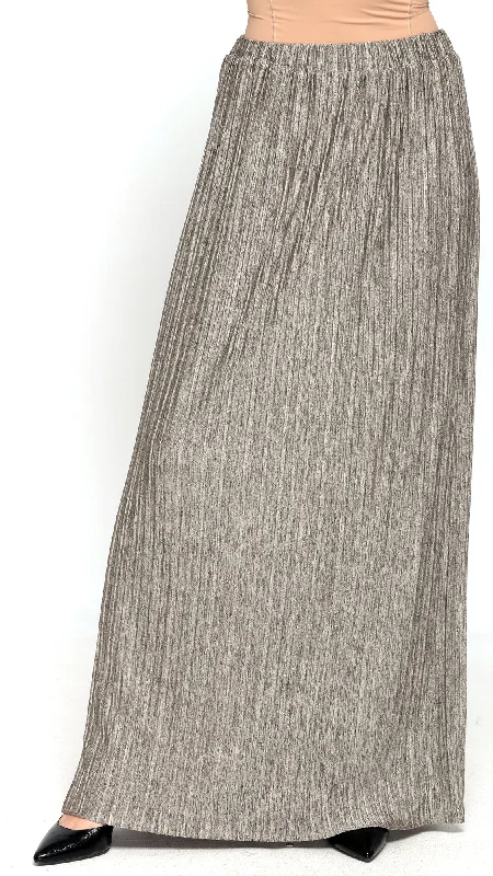 Soft skirts with plush cotton lining -Pleated Maxi Skirt