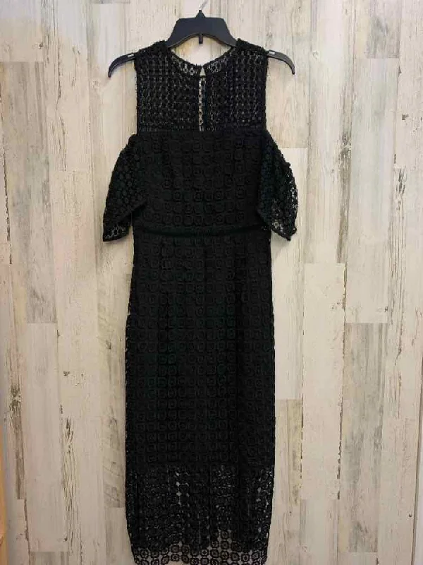 Wrap Dresses for Adjustable -PRE-OWNED CYNTHIA ROWLEY Dresses and Skirts Size 8 Black COLD SHOULDERS Dress