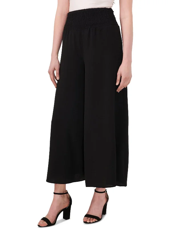 Skinny tight trousers for women with ankle-length and flattering cut -Womens High Rise Wide Leg Ankle Pants