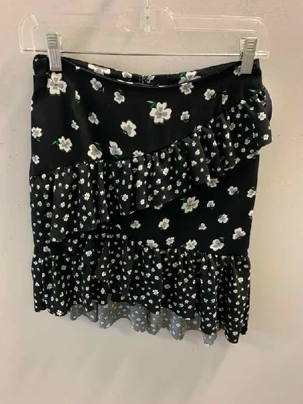 Patchwork Dresses for Bohemian -H&M Dresses and Skirts Size 6 BLK/WHT/GRN Floral Skirt