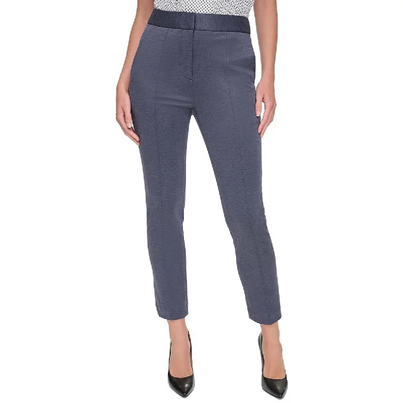 Casual tight trousers for women with comfy waistband and minimalistic style -Womens High Rise Ankle Ankle Pants