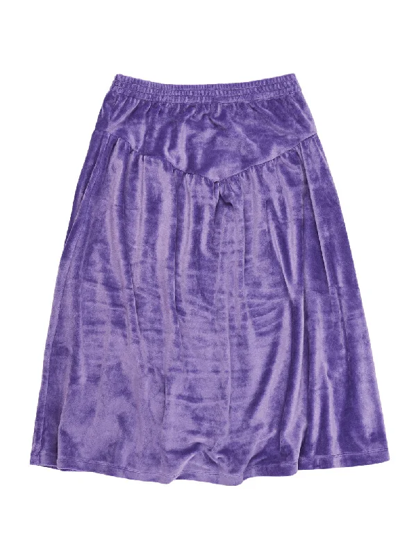 Lightweight skirts for warm season chic -Velvet Skirt