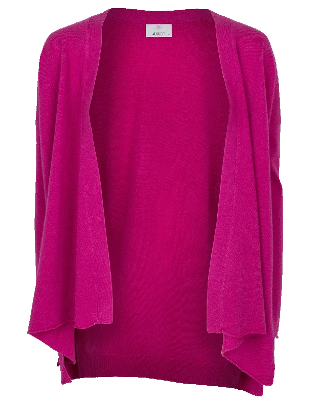 Fitted cardigan to show off curves -Open Drape Cardigan