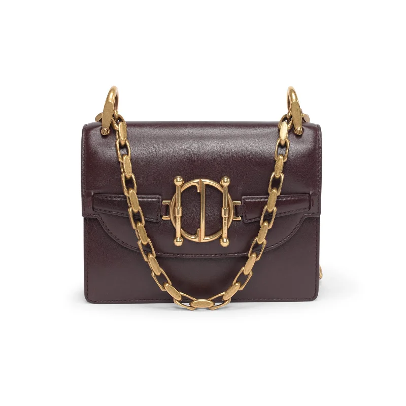 Handle bags with sleek hardware for sophistication -Dior Burgundy Lambskin DiorDirection Shoulder Bag