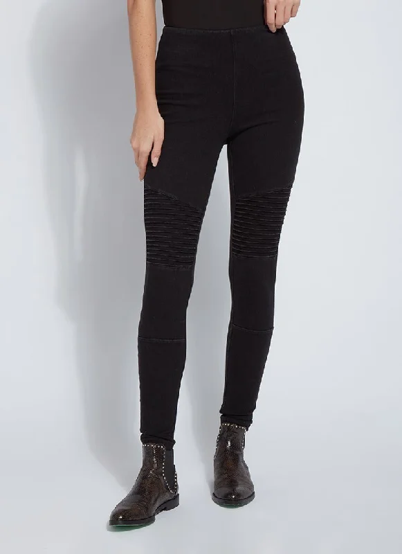 Black tight trousers for women with sleek design and versatile styling options -Moto Toothpick Legging (28.5" Inseam)