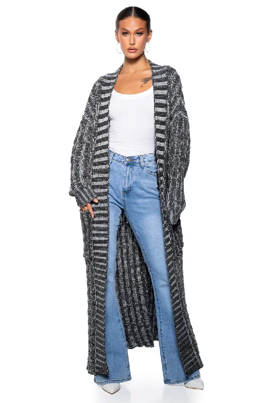 Weekend - cardigan for relaxed outings -FOR THE LONG NIGHTS KNIT EXTRA LONG CARDIGAN