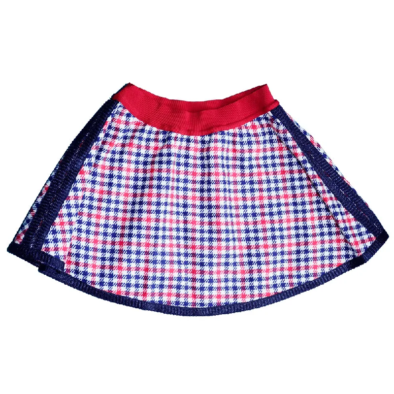 Vintage denim skirts for nostalgic charm -Mimisol Houndstooth Baby Skirt