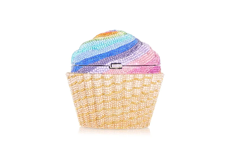 Handle bags with double handles for strength -Rainbow Cupcake