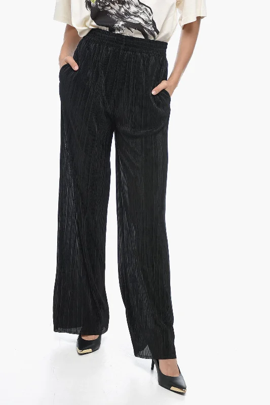 Tight cargo trousers for women with stylish pockets and slim cut for urban look -Maison Margiela MM6 Wide-leg Pleated Pants