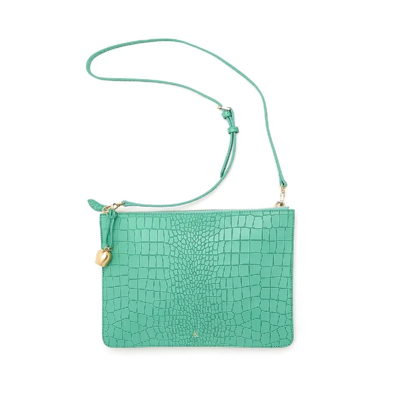 Handle bags with bright accents for pop -GIA Cross Body Bag / Oversize Clutch - Mint