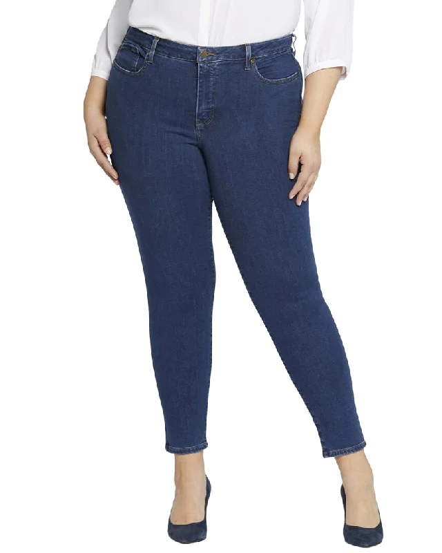 Denim tight trousers for women with skinny fit and timeless blue wash -NYDJ Plus Ami Quinn Skinny Jean