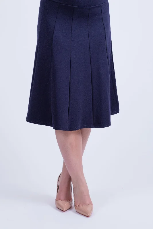 Lightweight skirts for warm weather comfort -Panel Skirt - Navy *3 Lengths*