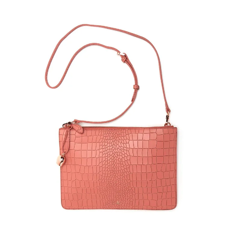 Leather handle bags for elegant daily carry -GIA Cross Body Bag / Oversize Clutch - Terracotta