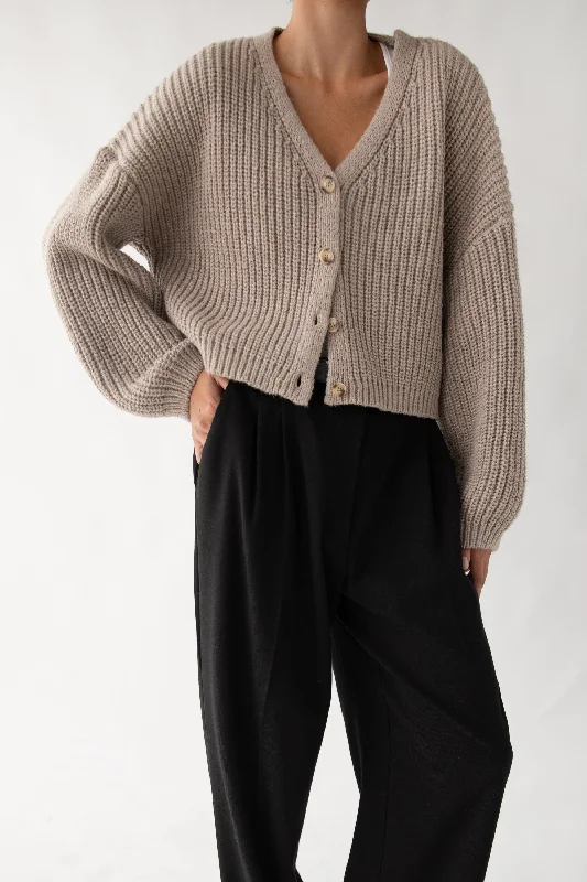 Wedding - guest cardigan for an elegant ensemble -CHUNKY KNIT OVERSIZED CARDIGAN