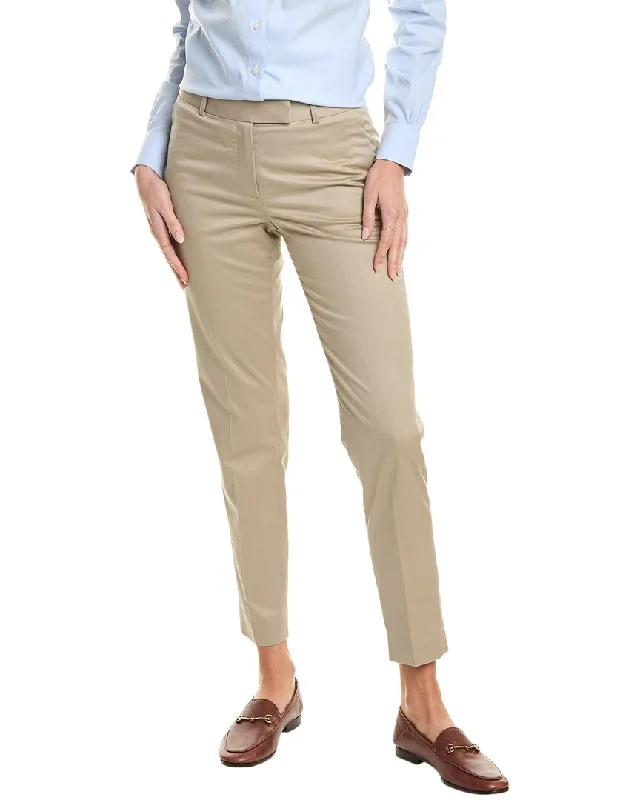 High-waisted tight trousers for women with belt loops for added style -Brooks Brothers Chino