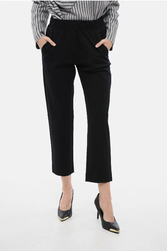 Tight trousers for men with tapered legs and sharp, tailored finish -Max Mara WEEKEND Waitbanded ELFO Pants