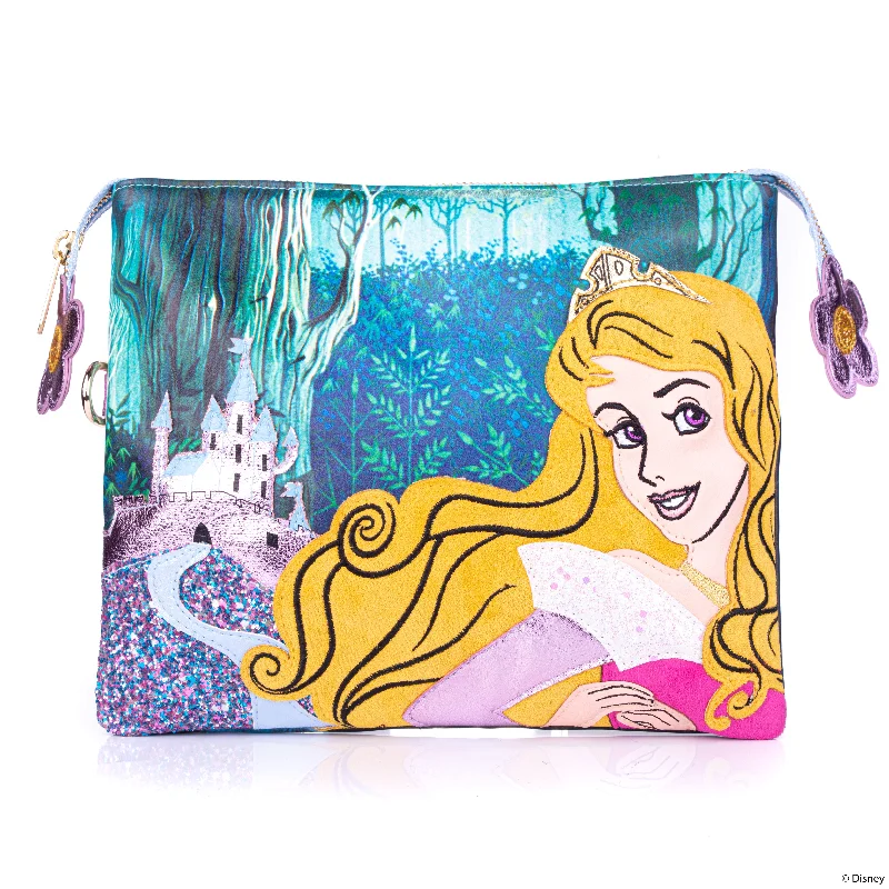 Handle bags with expandable sides for flexibility -Irregular Choice Sleeping Beauty Princess Wristlet