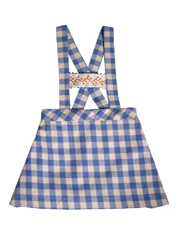 Soft cotton skirts for cozy comfort -Blue Checked Skirt