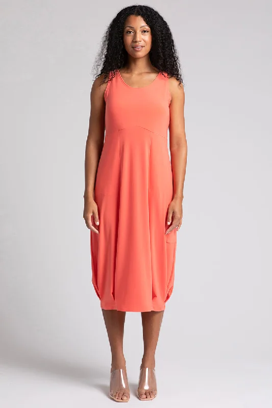 Wrap Dresses for Adjustable -Nu Pleat Hem Tank Dress | Coral