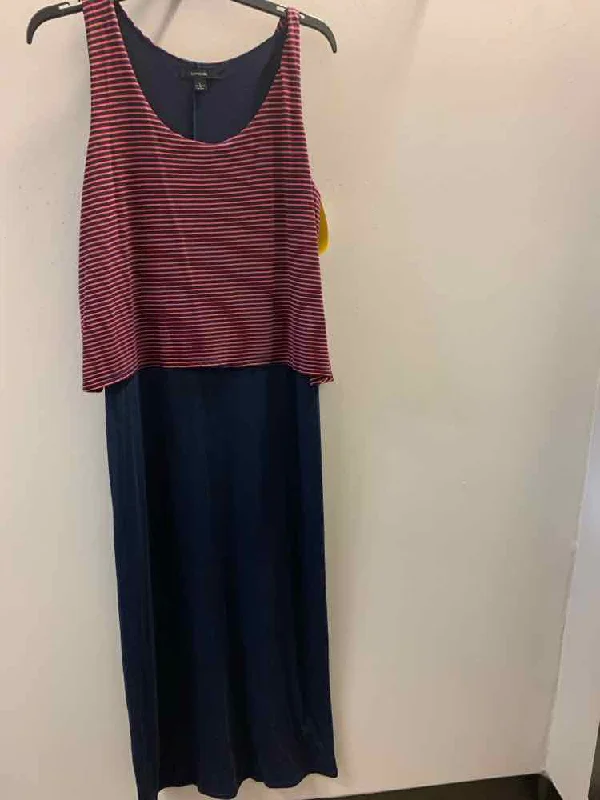 Resort Dresses for Vacation -ESPRESSO Dresses and Skirts Size L NAV/RED Stripe Dress