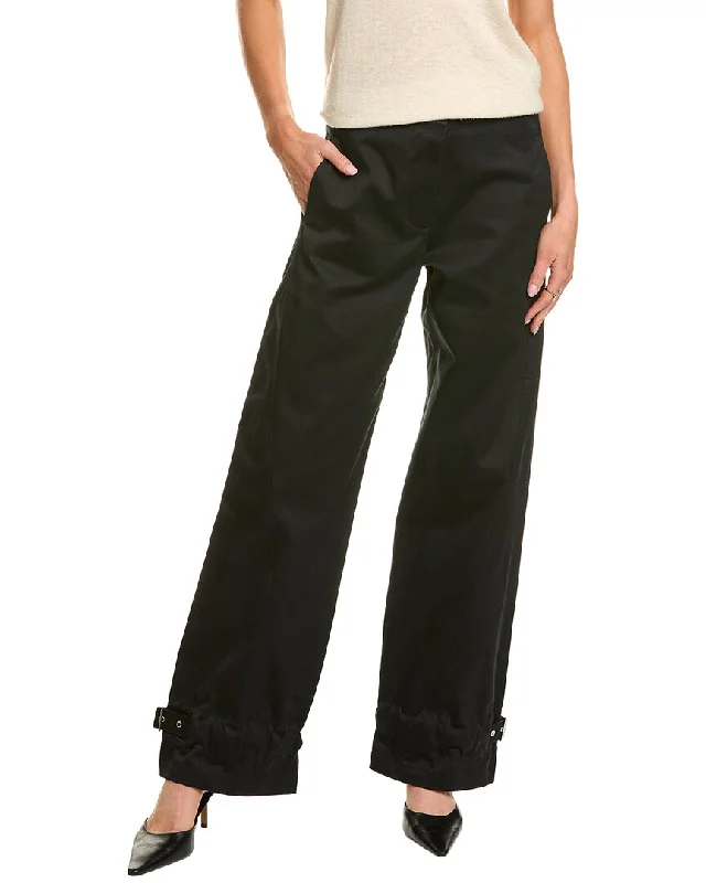 Tight trousers for women with leather accents and modern, bold design -John Elliott Trouser