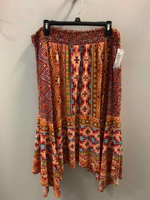 Printed Dresses with Patterns -NEW DIRECTIONS Dresses and Skirts Size XL Multi-Color SOUTHWESTERN A-LINE Skirt