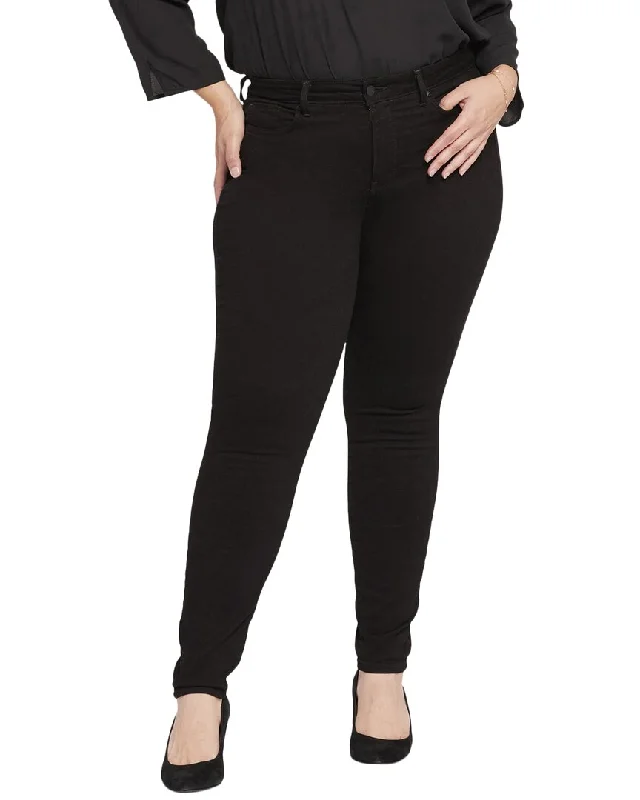 High-waisted tight trousers for women with belt loops for added style -NYDJ Plus Ami Black Skinny Jean