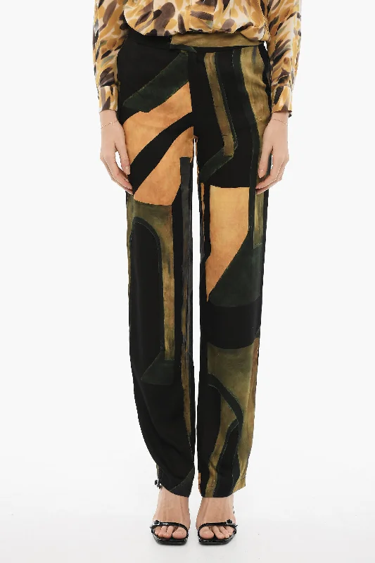 High-waisted tight trousers for women with tapered leg and vintage-inspired design -Louisa Ballou Straight Leg CRUISE Pants