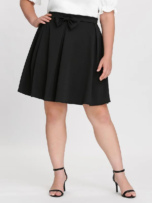 Lightweight skirts for warm weather comfort -Knot Solid Pleated Skirt