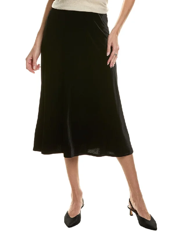 High-waisted tight trousers for women with elastic waistband for added comfort -Anne Klein Bias Flare Skirt