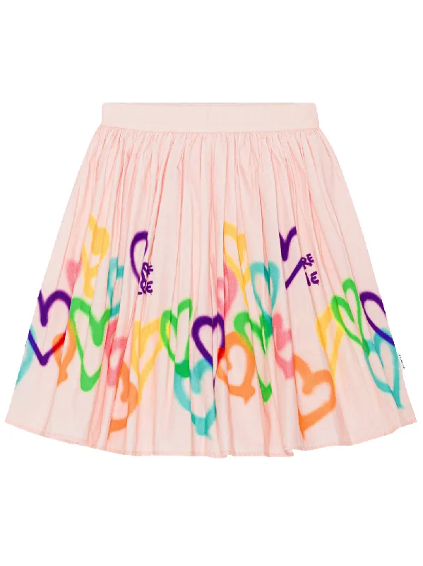 Vintage skirts with 70s-inspired designs -Bonnie Colorful Hearts Skirt