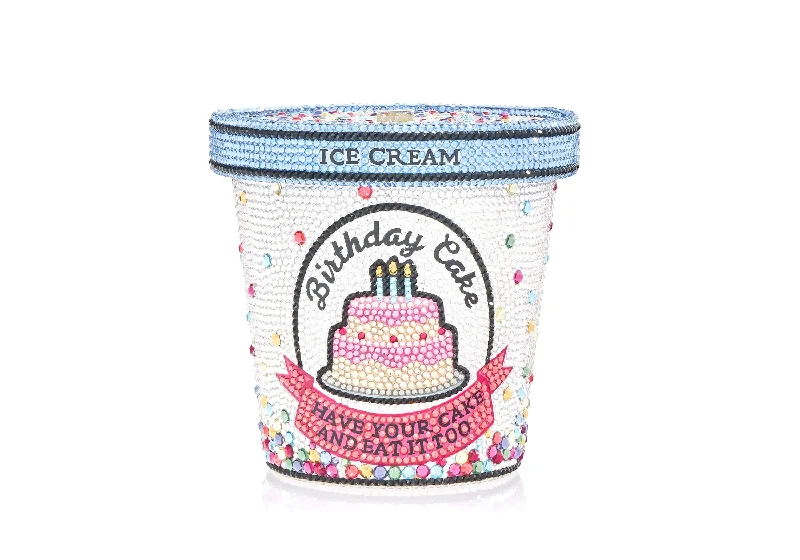 Handle bags with rugged canvas for outdoors -Birthday Cake Ice Cream Pint