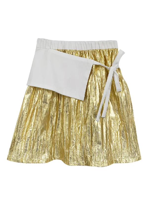 Stretchy mini skirts for flexible movement -Tori Gold Skirt