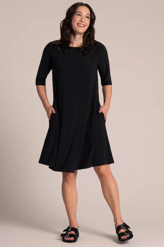 Party Dresses for Celebration -Nu Trapeze Dress | Black