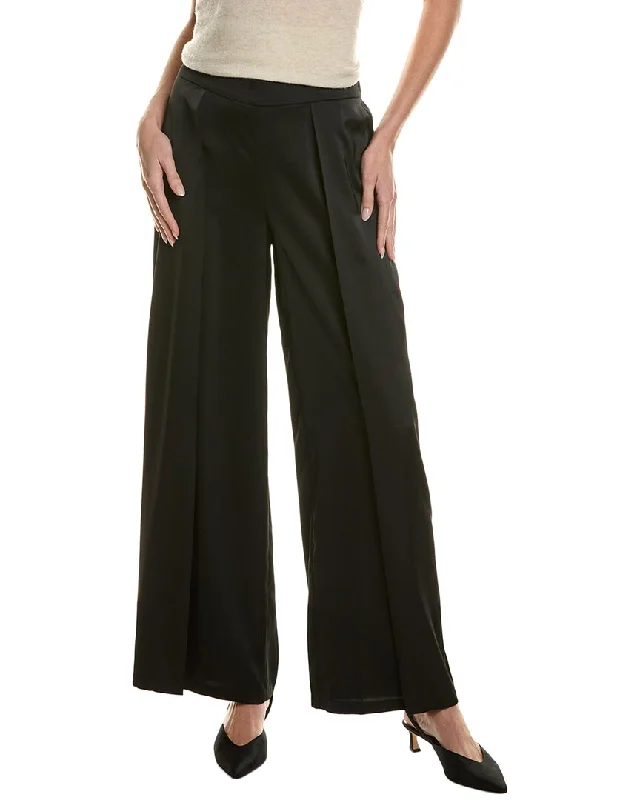 Tight trousers for women with cropped style and chic, modern finish -Anne Klein Wide Leg Pant