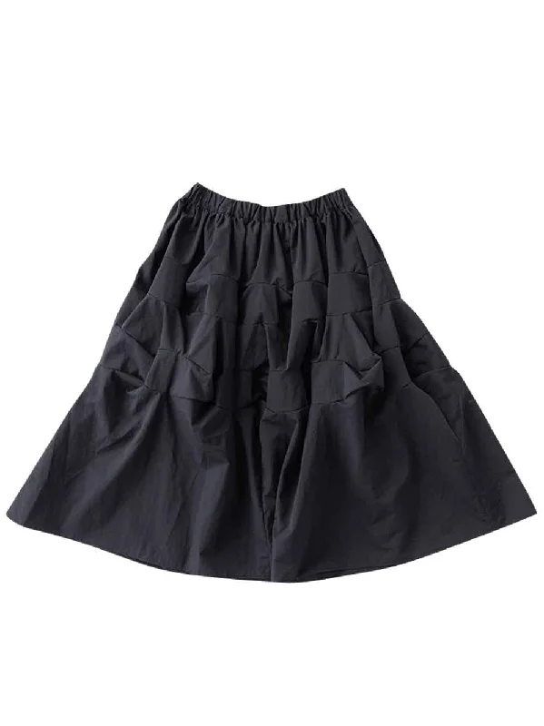 Luxury satin skirts for evening event elegance -Frill Skirt