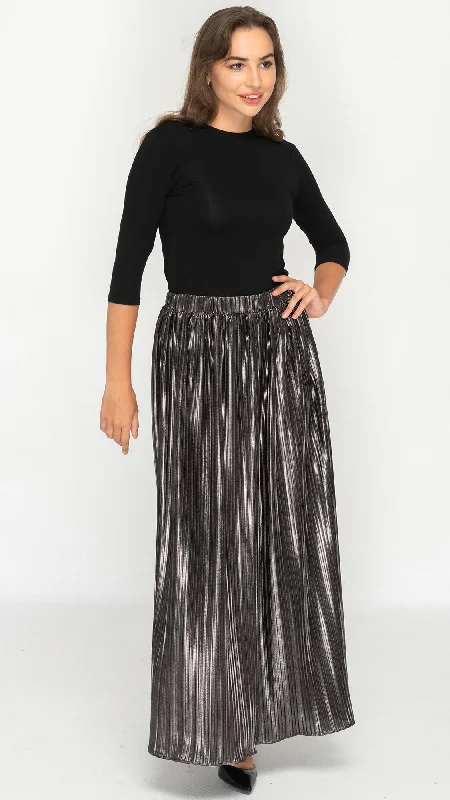 Bold skirts with bright color pops -Pleated Maxi Skirt