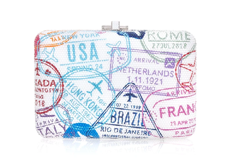 Handle bags with detachable pouches for versatility -Slim Slide Passport Stamps