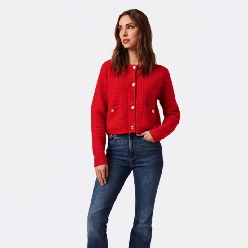 Office - appropriate cardigan for work -Catalina Cardigan (Scarlet)