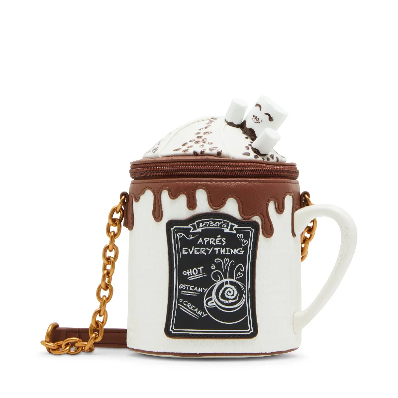 Handle bags with playful patterns for fun -Betsey Johnson Kitsch Comin In Hot Cocoa Crossbody Bag