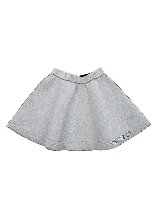 Bold skirts with metallic shimmer finish -Embellished Glitter Neoprene Skirt