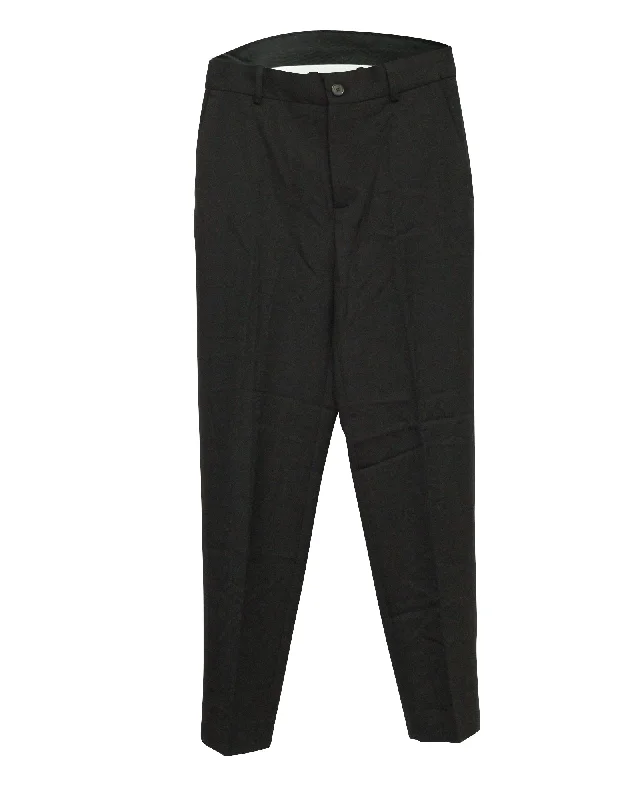 Classic tight trousers for women with smooth fabric and chic, timeless design -Balenciaga Straight Pants in Black Wool