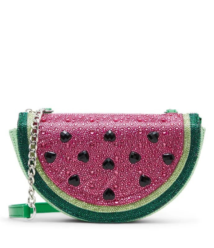 Handle bags with zipper tops for security -Betsey Johnson Kitsch Sugar High Watermelon Crossbody Bag