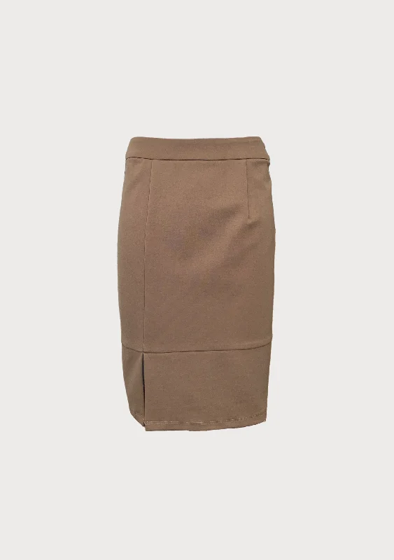 Stretchy mini skirts for flexible movement -Ki Ki Pencil Skirt in Camel