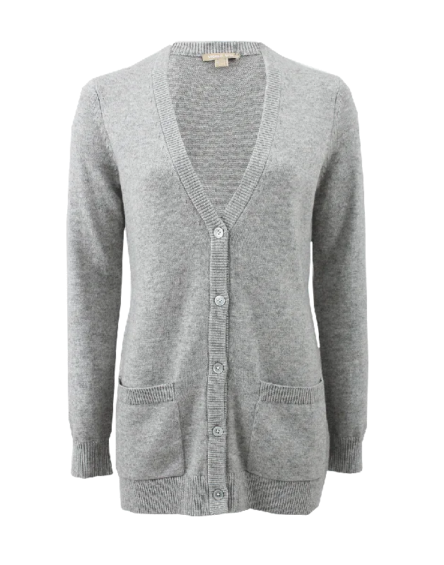 Formal - event cardigan for an elegant presence -Cotton Cashmere Long Cardigan