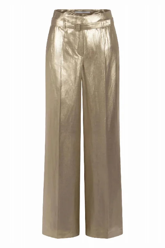 Form-fitting tight trousers for women with slimming effect and flattering cut -Women's Anais Pants In Gold