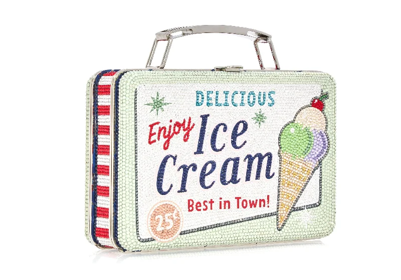 Handle bags with woven fabric for texture -Best Ice Cream Lunch Box